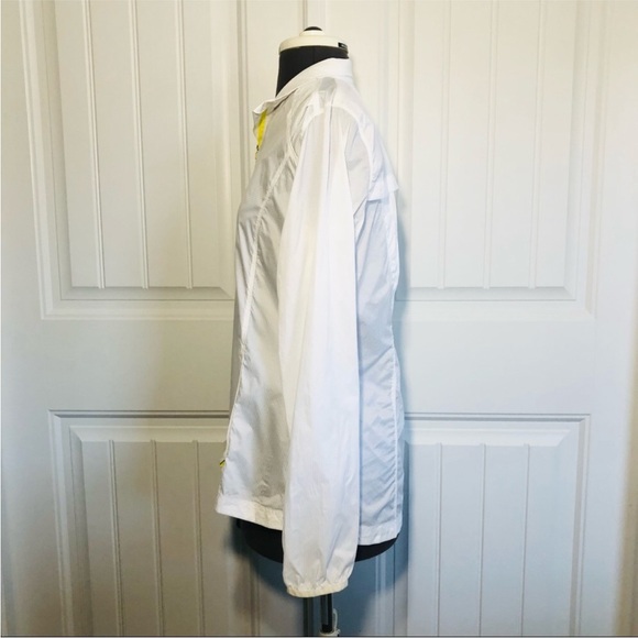 Reebok Nylon Flight Wind Zipper Pockets White  Lightweight Running Gym Jacket M - Picture 5 of 14